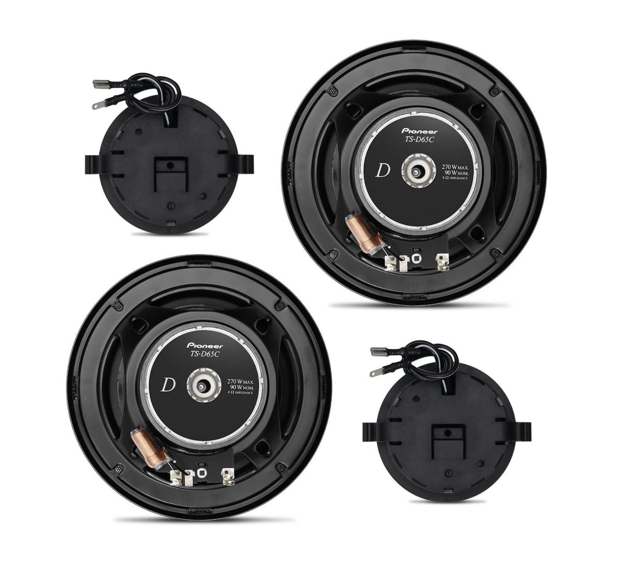 Kit 2 Vias Ts-d65c Alto Falante Tweeter Pioneer 6,5 Polegadas 180w ...